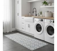Alfombra Vinílica Hidráulica, Distintos Tamaños, Elegante, Diseño y Resistencia para Tu Espacio,Cocina, salón Comedor, Suelo PVC (80X140 CM, Estrella Azul)