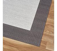 Alfombra Vinilica Premium con Ribete Lavable y Antideslizante, Alfombras de habitación PVC Resistentes de Alta Gama para Interior y Exterior, Alfombras Salon Estores Basic, Plomo 200x290