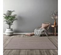 Alfombra Vinílica Trenzada Rosa 50x100 cm - Lavable, Antideslizante y Resistente - para Cocina, Salón, Baño, Pasillo o Terraza - Interior y Exterior