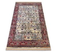 Alfombra WINDSOR 22993 ORNAMENTO VINTAGE FRANJA marfil / rojo 120x170 cm