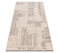 Alfombra Wool ANGEL 1222 / 52023 Líneas beige / gris 120x170 cm