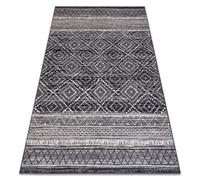 Alfombra Wool ANGEL 7886 / 52055 Diamantes étnico gris / beige 240x340 cm