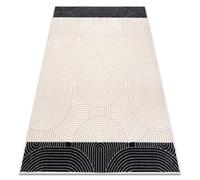 Alfombra Wool ANGEL 7901 / 52044 Geometric beige / negro 120x170 cm