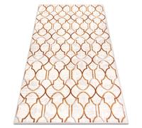 Alfombra Wool ANGEL 7905 / 52822 Ornamento art déco beige / dorado 80x150 cm
