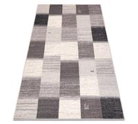 Alfombra Wool ANGEL 7961 / 52022 Geometric cuadrícula beige / gris 120x170 cm