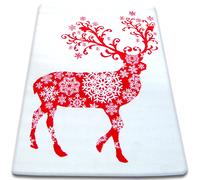Alfombra XMAS - F788 crema/rojo 80x150 cm