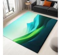 Alfombra y agradablemente Suave, 180 x 240 cm, Tapete Azul Verdoso de Pelo Corto para Comedor, Cocina y Oficina, Alfombras Elegante Sencillo ColinaAntideslizantes