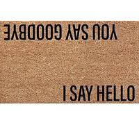 Alfombra Yo Digo Hola, Tú Dices Adiós Fino Alfombra Entrada Interior Absorbentes Tapete Entrada Casa para Baño Pasillo Balcón 60X40Cm