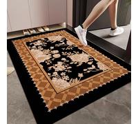 Alfombras 120 x 160 cm Para Sala De Estar, Lavables Tapetes Con Base Antideslizante, Felpudo Retro A Rayas Resistente A Las Manchas, Tapete De Pelo Corto Que No Sueltan Pelo Para Dormitorio Y Entrada