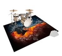 Alfombras Acusticas Alfombrilla insonorizada Alfombras Rectangulares para Bombo Caja 140 x 120 cm Alfombra para Bateria Electronica Alfombra bateria Tambor Alfombra Alfombrillas Antideslizantes