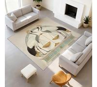 Alfombras antideslizantes para sala de estar, 50 x 80 cm, elegantes alfombras de pájaros para dormitorio, alfombra de astrología retro, alfombra duradera de Libra Grullas, alfombras fáciles de limpiar