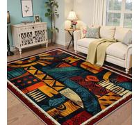 Alfombras aztecas lavables a máquina alfombra estilo mediados siglo con diseño tribal del suroeste alfombras geométricas modernas interior suaves y antideslizantes salón y dormitorio 180x200cm