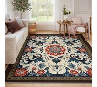 Alfombras Bohemias estéticas, Fondo Crema Elegante, Scrolls, alfombras ultrafinas de salón, Alfombra Antideslizante Lavable a máquina para Sala de Juegos 60x90cm