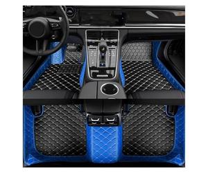 Alfombras Coche para X3 F25 2011-2017, Accesorios Interiores Alfombra Rompecabezas Dos Colores Alfombrillas Coche Estilo Personalizado(Blue Black)