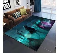 Alfombras Coloridas De Música Y Melodía De Guitarra para Sala De Estar Alfombra Antideslizante Dormitorio Mesita De Noche Decoración del Hogar Alfombra De Piso 100X160Cm