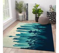 Alfombras Comedor 120x180 Lavables Ultra Suaves paisajes Abstractos Ciudad Degradado Acuarela Antideslizante Pelo bajo Dormitorio Cocina Oficina