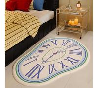 Alfombras con formas divertidas - Alfombra de reloj estética de dopamina, grande, suave, antideslizante, para dormitorio, mesita de noche, sofá, sala de estar, entrada, decoración del hogar (#1,64 x