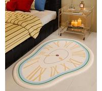 Alfombras con formas divertidas - Alfombra de reloj estética de dopamina, grande, suave, antideslizante, para dormitorio, mesita de noche, sofá, sala de estar, entrada, decoración del hogar (#2,64 x