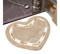 Alfombras Corazón para Dormitorio, Felpudo Love de Peluche Antideslizante para Porche, Alfombrilla Suave para Interiores para decoración de Bodas, Felpudo de Peluche para Uso doméstico