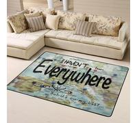 Alfombras de área con texto en inglés "I Haven't Been Everywhere" para decoración de sala de estar, alfombras suaves y lavables para dormitorio, alfombra de interior antideslizante para dormitorio