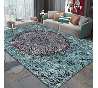 Alfombras de área de 160 x 200 cm, suaves, de pelo corto, antideslizantes, lavables a máquina, para siempre, dormitorio y cocina, patrón floral envejecido tradicional vintage en varios colores, color