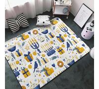 Alfombras de área para decoración de sala de estar, alfombras lavables antideslizantes de 3 x 5 pies, alfombra suave con estampado de elementos festivos para dormitorio, sala de estar, comedor