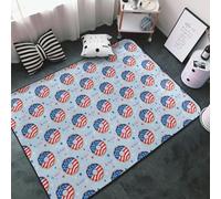 Alfombras de área para decoración de sala de estar - Donut with The USA - Alfombras antideslizantes lavables de 3 x 5 para dormitorio, alfombra interior suave para dormitorio, sala de estar, 60 x 39