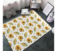 Alfombras de área para decoración de sala de estar, girasoles de maíz, antideslizantes, lavables de 3 x 5 para dormitorio, alfombra suave para interiores para dormitorio, sala de estar, 60 x 39