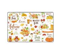 Alfombras de área para decoración de sala de estar - Hello Fall is Here, alfombras antideslizantes lavables de 3 x 5 para dormitorio, alfombra suave para interiores para dormitorio, sala de estar, 60