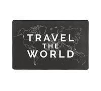 Alfombras de área para decoración de sala de estar - Travel The World1 Alfombras antideslizantes lavables de 3 x 5 para dormitorio, alfombra suave para interior para dormitorio, sala de estar, 60 x 39