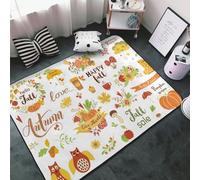 Alfombras de área para sala de estar y dormitorio, diseño de Hello Fall is Here, suave, lavable, de 3 x 5 pies, antideslizante, para interiores, decoración de dormitorio, estética