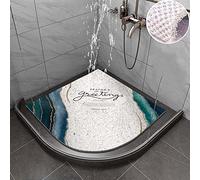 Alfombras de baño, Alfombrilla de bañera for zonas húmedas en el interior la ducha, alfombrilla for masaje pies esquina baño, antideslizante secado rápido Sector/redondo(Greeting Sector,60x60cm)