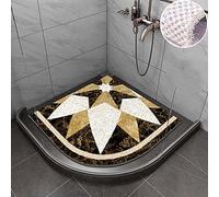 Alfombras de baño, Alfombrilla de bañera for zonas húmedas en el interior la ducha, alfombrilla for masaje pies esquina baño, antideslizante secado rápido Sector/redondo(Shield Sector,60x60cm)
