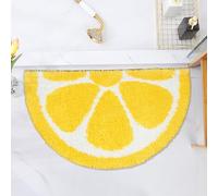 Alfombras de baño semicirculares, antideslizantes, absorbentes, para puerta de entrada del hogar, tina interior, inodoro, ducha, lavable a máquina