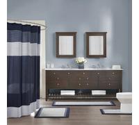 Alfombras de baρo Madison Park Amherst, 100 % algodσn, con mechones, ultra suaves, antideslizantes, absorbentes, de secado rαpido, 20 x 30 cm, co