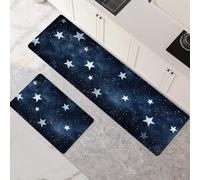 Alfombras de Cocina de 2 Piezas, Alfombra Cocina Lavable Antideslizante Súper Absorbente, Alfombra Baño Secado Rapido para Pasillo, Comedor, Entrada, Lavandería Teal 120x180cm+120x360cm 1-684