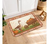 Alfombras de cocina rústicas para piso, alfombras suaves con patrón de pollo rústico, acolchadas, cómodas, lavables, para fregaderos de cocina, lavadero, baño, 16 x 24 pulgadas