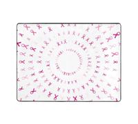 Alfombras de concienciación sobre el cáncer de mama para decoración de sala de estar, alfombras suaves y lavables para dormitorio, alfombra de interior de 63 x 48 pulgadas para dormitorio y sala de