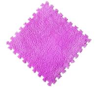 Alfombras de Espuma Entrelazadas de Felpa Alfombra de Felpa Suave 30x30CM, Alfombra Rompecabezas, baldosas Ejercicio entrelazadas cálidas, Decorativa for Suelo(Purple,10Pcs)