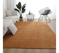 Alfombras de espuma viscoelástica que no desprende pelusa, alfombras de forro polar coral suave para sala de estar y dormitorio, alfombras lavables y esponjosas, decorativas, color caqui, 120 x 160 cm