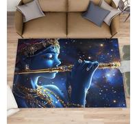 Alfombras de estilo indio para habitación de niñas, alfombras de mitología para dormitorio, alfombra de cielo estrellado y decoración del hogar, alfombra lavable para mesita de noche, comedor, cocina