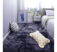 Alfombras de Habitacion 170 x 230 cm Super Suaves de La Pelusa Tapete Quarto Carpet Rugs Ntemporal Elegante para Exterior Pasillo, Gris Oscuro