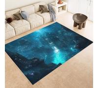Alfombras de Habitacion Cachemira Sintética 50x80 cm Castillo Fondo Marino Sol Impreso 3D Alfombras Lavables en Lavadora Respaldo Antideslizante Adecuado para Mesitas de Noche áreas para Mascotas