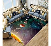 Alfombras De Habitacion Pequeñas Juvenil Chico Infantiles Niño Unisex Galaxia Universo Colores Modernas Grande Alfombras Salon Baño Antideslizante Lavables Vinilo Pelo Corto (Verde,120x160 cm)