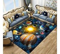 Alfombras De Habitacion Pequeñas Juvenil Chico Infantiles Niño Unisex Galaxia Universo Colores Modernas Grande Alfombras Salon Baño Antideslizante Lavables Vinilo Pelo Corto (Azul,120x160 cm)
