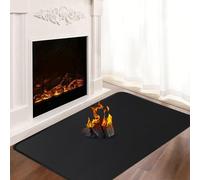 Alfombras de hogar para chimeneas, 100x60x0.1cm Estera ignífuga, Almohadillas de hogar para estufa de leña Chimenea Interior Exterior, Estera de chimenea protege suelos alfombras de chispas brasas