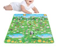 Alfombras de Juego para Habitación Infantil, Alfombra Lavable para Bebés, Tapete Reversible Interactivo para Interior Actividades Sensoriales Tiempo De Juego Exterior Práctica De Gateo