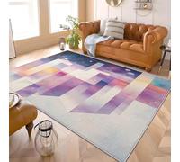 Alfombras de Pelo Corto Franela Extrasuave 80x150 cm Acuarela geométrica romántica Alfombra Antideslizante Lavable Sin Pelusas Impreso Rosa para Salón Dormitorio Manta Yoga de Juegos
