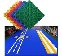 alfombras de piso, Tapetes modulares entrelazados de 12 pulgadas for jardín de infantes, escuela secundaria, escuela primaria, patio de recreo, 10 unidades(Blue)