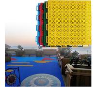 alfombras de piso, Tapetes modulares entrelazados for jardín de 9.84 pulgadas, baldosas for cancha deportiva de bricolaje for guarderías, baloncesto al aire libre, drenaje rápido, 16 unidades(Red)
